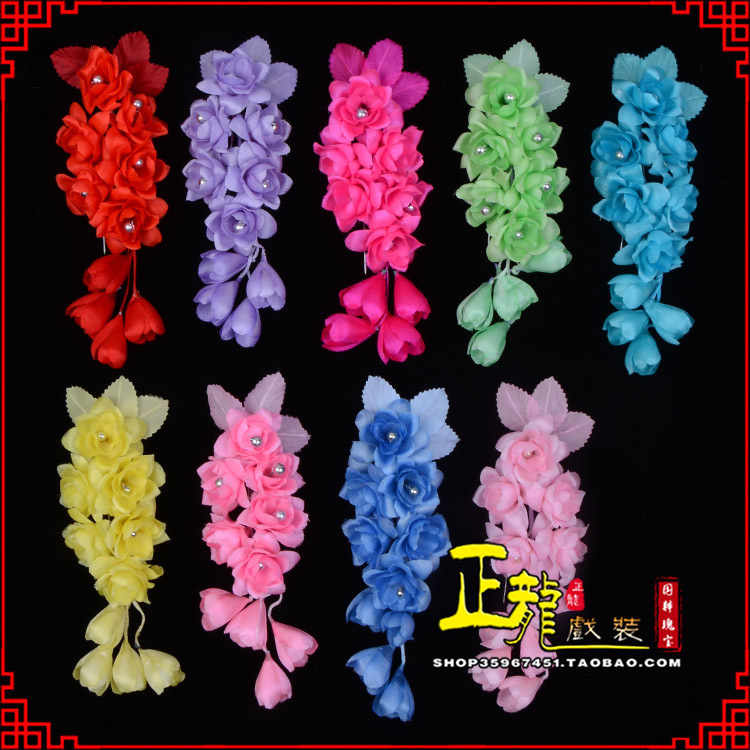 宿松鬓花头饰小花头花 真丝绢花