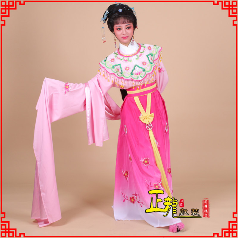 宿松水袖青衣练功花旦服 梅花古装衣