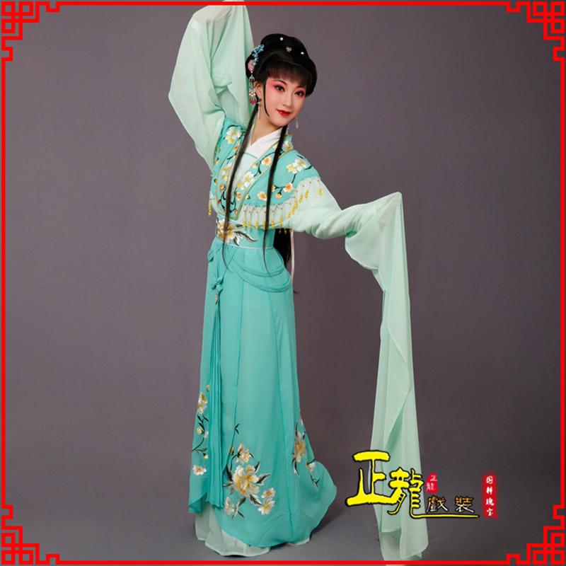 宿松青衣水袖戏服演出服 云肩花旦衣